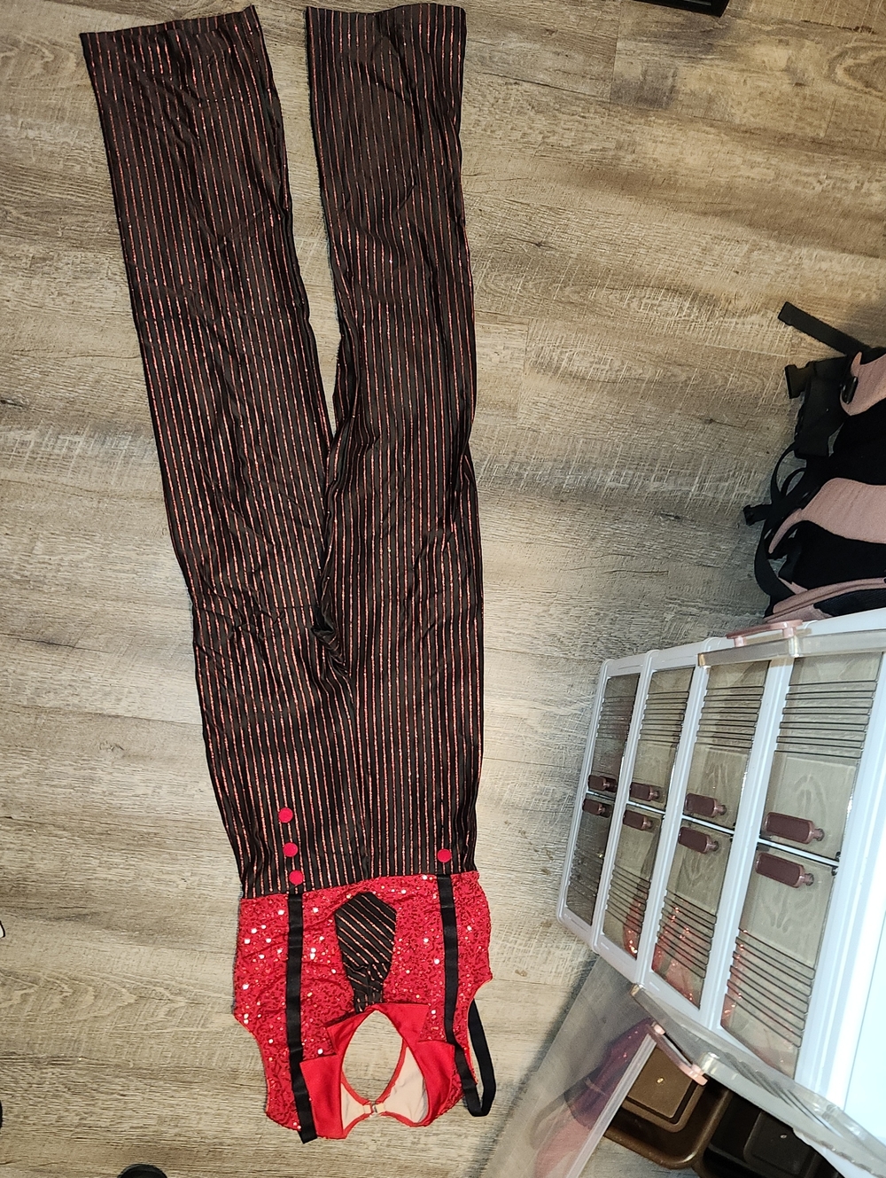 Revolution Red Sequin Pinstripe Pants Dance/Halloween Costume
